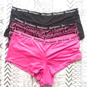 Juicy Couture | 3 pack | pink + black panties | 2X